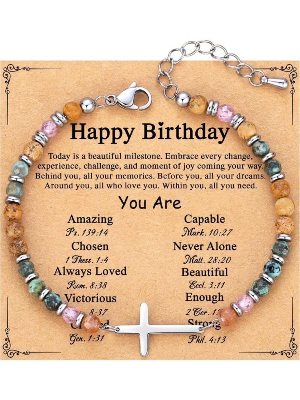 Christian Cross Bracelet for Women - Perfect Gift for Teens, Kids & Sisters